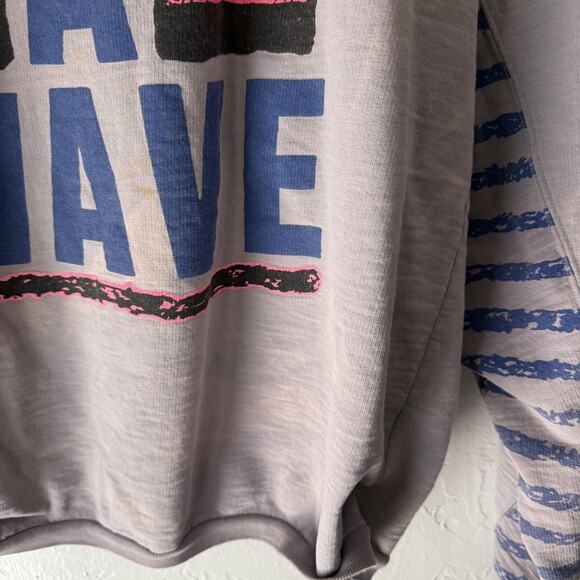 Vintage 80s SUN Catch A Wave Sweatshirt Mens Large Graphic Pullover 80s Surf - Picture 4 of 9